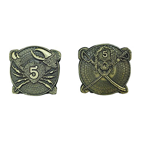 Pirate Variety Set of 10 (Plated Metal Novelty) Adventure Coins for RPG LARP DND Pathfinder Treasure Booty - style: Novelty