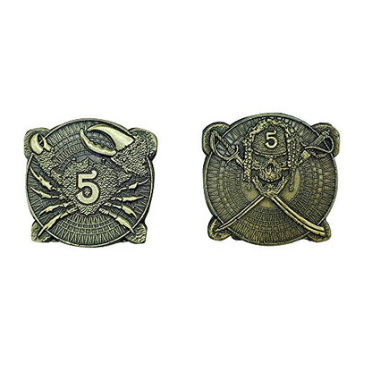 Pirate Variety Set of 10 (Plated Metal Novelty) Adventure Coins for RPG LARP DND Pathfinder Treasure Booty - style: Novelty