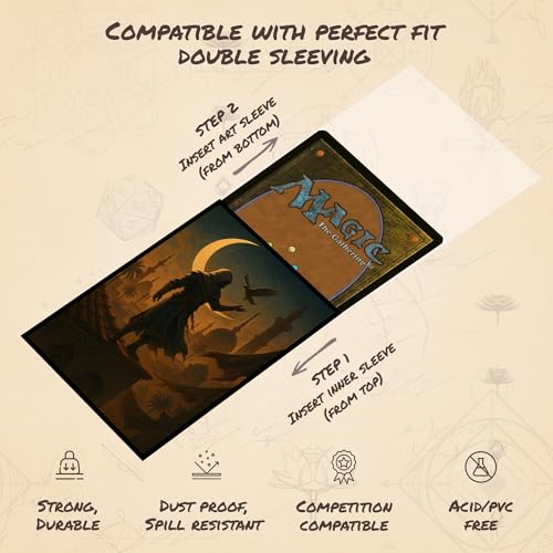 Moonlit Mirage - MTG Card Sleeves, 104ct, Standard Size, Smooth | Perfect for Double Sleeving, Smudge Resistant Matte Back, Standard 66x92mm - Compatible with Magic The Gathering & TCG Cards - color: Moonlit Mirage, size: Smooth