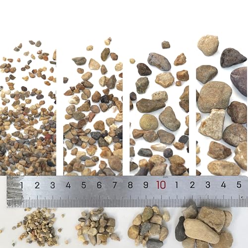 Bed Gravel Track Natural Stone Set, Mixed Sizes, 4 Packs x 40g, for Train Railway Track Diorama, Miniature Scene, Ages 14+