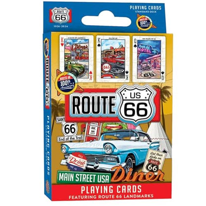 MasterPieces Officially Licensed Route 66 Playing Cards - 54 Card Deck for Adults - style: Route 66