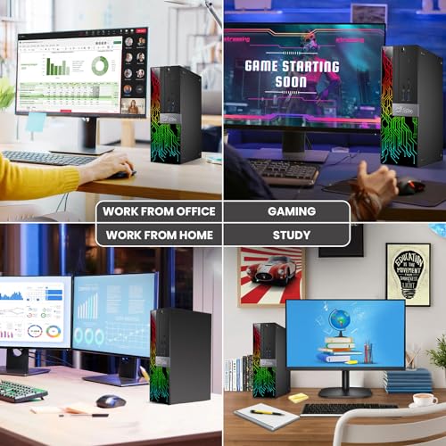 BTO RGB SFF Desktop Computer — Intel Core i5-8500 8th Gen — 16GB DDR4 RAM — 256GB SSD — GeForce GT 1030 — RGB Keyboard & Mouse — RGB Heasdphone — Wi-Fi — Gaming PC — Windows 11 Pro (Renewed)
