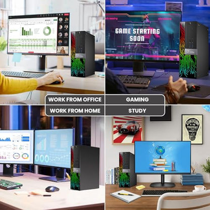 BTO RGB SFF Desktop Computer — Intel Core i5-8500 8th Gen — 16GB DDR4 RAM — 256GB SSD — GeForce GT 1030 — RGB Keyboard & Mouse — RGB Heasdphone — Wi-Fi — Gaming PC — Windows 11 Pro (Renewed)