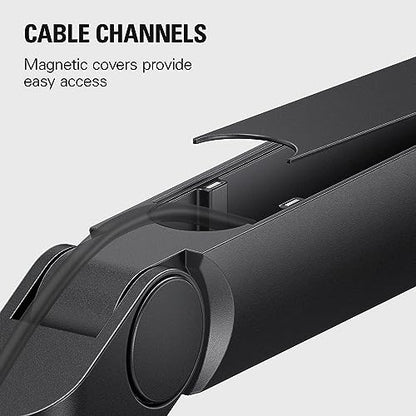 Elgato Wave Mic Arm Low Profile Microphone Boom Arm | Sits below shoulder line, 360-degree rotation, Magnetic cable channels, All-metal build, Fully adjustable mount - style: Low Profile