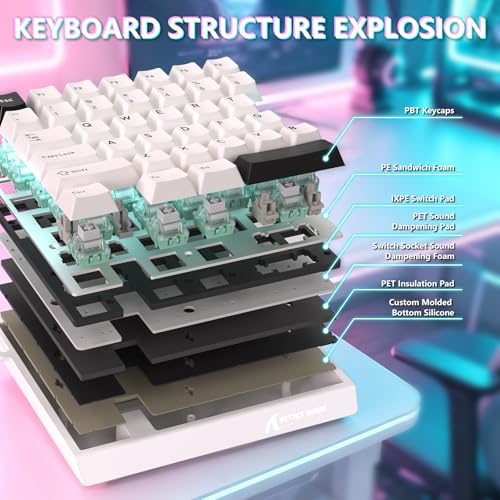 ATTACK SHARK M36 HE One-Handed Magnetic Switch Keyboard, 8000Hz Polling, Hot-Swappable, High-Precision 0.01mm, 36 Keys Wired Keypad with RGB Backlit, C01 Ultra Led Aviator Cable-Star White - color: Starlight White