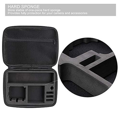 Hard Case for GoPro,Surface-Waterproof Carrying Case Compatible with GoPro Hero 13/12/11/10/9/8/7/(2018)/6/5 Black,DJI Osmo Action,AKASO/Campark and More (Medium) - color: Medium