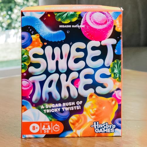 Hasbro Gaming Sweet Takes Game | Candy Themed Family Card Game for Kids, Teens, and Adults | 2 to 5 Players | 30 Mins. | Fun Summer Activities | Vacation Travel Essentials | Ages 8+