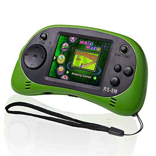 Kids Handheld Portable Video Game Player with 200 Games - 16 Bit 2.5 Inch Screen Mini Retro Electronic Machine for Boys Girls - style: Green