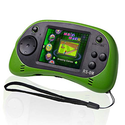 Kids Handheld Portable Video Game Player with 200 Games - 16 Bit 2.5 Inch Screen Mini Retro Electronic Machine for Boys Girls - style: Green
