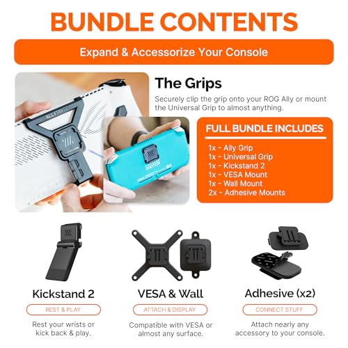 Mechanism Allymate 7-in-1 Bundle | ROG Ally Kickstand, Battery, SSD, USB-C Hub, VESA & Wall Mounting Kit | Mount Anything to Your ROG Ally & It to Anything | Case Friendly ASUS ROG Ally Accessories - color: ROG Ally
