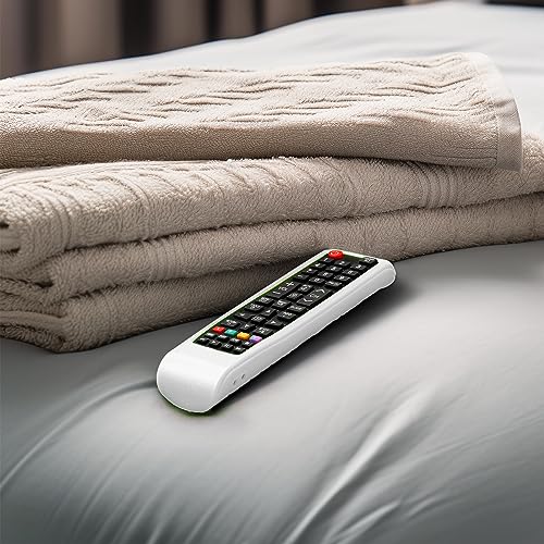 2Pack Case for Samsung TV Remote, Cover for Samsung Remote Control for Smart TV Universal Replacement Silicone Sleeve Skin with Lanyard Glow in The Dark White and Black - color: Black+White