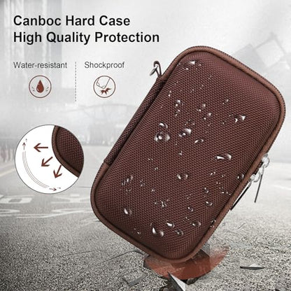 Canboc Carrying Case for Canon PowerShot G7 X Mark III/ G7X Mark II Digital 4K Vlogging Camera, SX740 SX730 Camera Bag, Zipper Mesh Pocket fits USB Cable, Batteries, Brown - color: Brown