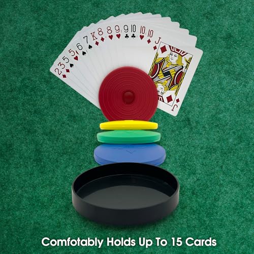 CHH Round Card Holders with Case – Set of 4 in Red, Yellow, Green & Blue