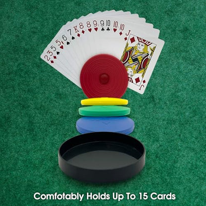 CHH Round Card Holders with Case – Set of 4 in Red, Yellow, Green & Blue