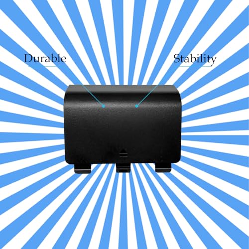 Battery Back Cover for Xbox Series S/X Controller, Battery Cover Door for Xbox Series S/X Controller, Battery Back Shell Repair Part Compatible with Xbox Series X/Series S Controller(4 Black) - color: Black