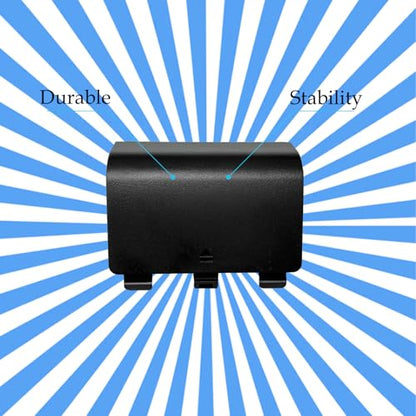 Battery Back Cover for Xbox Series S/X Controller, Battery Cover Door for Xbox Series S/X Controller, Battery Back Shell Repair Part Compatible with Xbox Series X/Series S Controller(4 Black) - color: Black