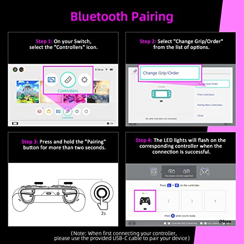 NexiGo Wireless Controller (No Deadzone) for Switch 2 and Switch, Bluetooth Controllers for Nintendo Switch with Vibration, Motion, Turbo and LED Light (Cosmic Nebula) - color: Cosmic Nebula, style: Regular