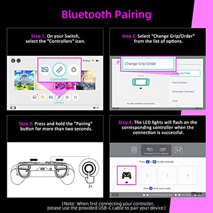 NexiGo Wireless Controller (No Deadzone) for Switch 2 and Switch, Bluetooth Controllers for Nintendo Switch with Vibration, Motion, Turbo and LED Light (Cosmic Nebula) - color: Cosmic Nebula, style: Regular