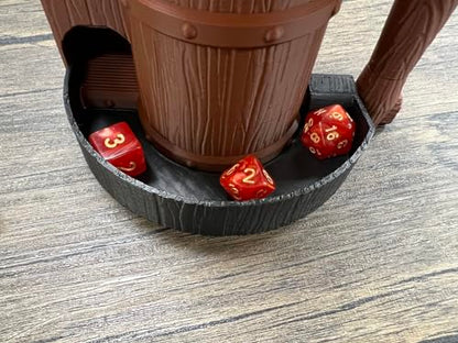 MunnyGrubbers - Mug Dice Tower - No Paint Odorless Insulated Cup Can Tower - Random 7PCS D20 Set Included - Dice Jail and Holder - Dungeons and Dragons - DND Gift - Tray Add-on - color: Tray Addon