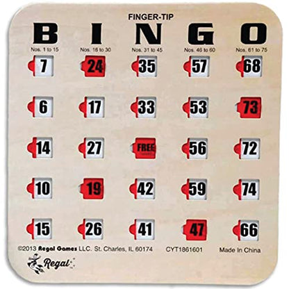 Regal Bingo Bulk Bingo Cards with Sliding Windows - Reusable Large Print Bingo Game Cards for Adults Large Group - 200 Pack, Woodgrain - color: Woodgrain, size: 200 Cards
