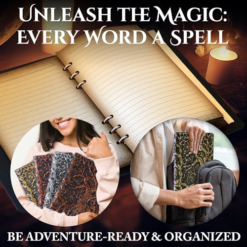 Notebook Journal, Refillable Binder for DND - 3D Tree of Life Design (A5) | A5 400 Pages (200 Sheets), Perfect for Dungeons and Dragons (D&D), Bonus Tabs and Ruler, for Players and DM's - color: Bronze