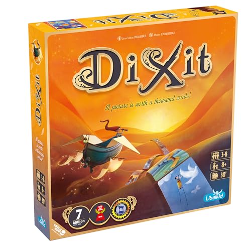 Asmodee Dixit Board Game - Award-Winning Storytelling Party Games for Adults & Kids, Creative Imagination, Parties with Friends, Family Fun for Adults, 3-6 Players Ages 8+, 30 Minute Playtime | For storytelling fun, craft clever clues, Rewards creativity