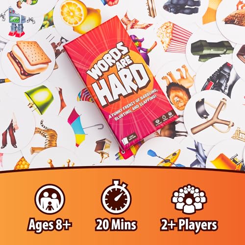 Lost Boy Entertainment Words are Hard - Party Games - Family Card Games - for Kids 8 and up - for Adults - Family Game Night - Travel Game - Creators of Piles!