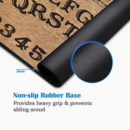 Desk Pad Mat Gaming Mouse Pads with Coasters Set, Stitched Edges Design Mouse Pad XXL Large Mouse Pad for Laptop Computers Retro Ouija Board Desk Writing Mat for Office & Home 31.5x 11.8 - color: Retro Ouija Board