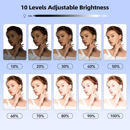 Takerers Video Conference Lighting, Webcam Light with Remote & Touch Control, 3 Color Temperature, 10 Level Brightness, Zoom Light for Computer, Video Calls, Live Streaming, Podcast, Studio (2-Pack) - size: 2-Pack