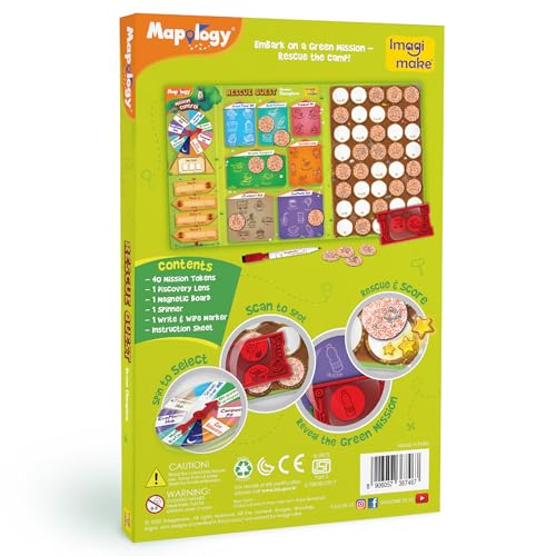Imagimake Rescue Quest - Green Champions, Educational Board Game | Travel Game, Screen-Free Family Fun, Learn Eco-Friendly Habits, Birthday Gift for Boys & Girls Ages 5,6,7,8,9,10 Years Old - style: Green Champions