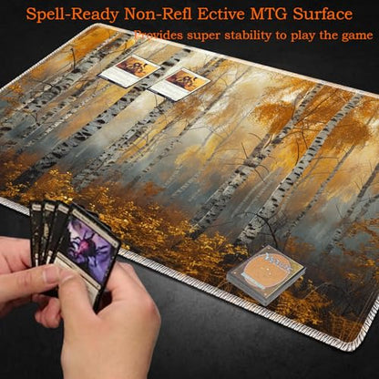 for MTG Playmat Non-Slip Rubber Play Mat with Storage Bag Combination, Ideal for Card Game Lovers TCG Play Mat, Bai Yelin - color: Bai Yelin