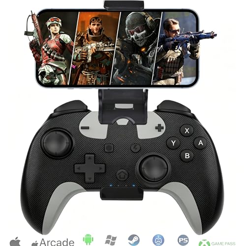 iOS MFi Controller, Megadream Gaming Controller Joystick Joypad with Adjustable Clamp for iOS 13.4+ Version iPhone/iPad, iPhone 13/13 Pro/13 Mini, iPhone 12 Pro/Mini, Not for TV - Grey [Direct Play] - color: Grey