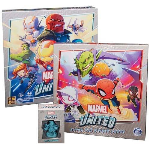 Spin Master Games Marvel United, Superhero Card Strategy Board Game Comic Bundle with Spiderman and Dr. Strange Expansion, for Adults & Kids Ages 14+ (Amazon Exclusive) - color: Marvel United Superhero Bundle