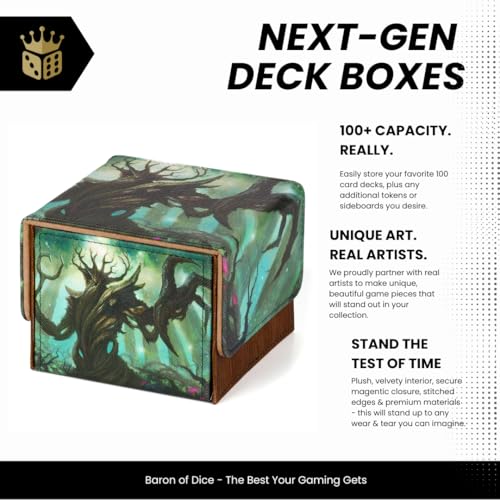 Fear the Wild Deck Box | 100+ Double Sleeved Card Capacity | Magnetic Closure - color: Fear the Wild