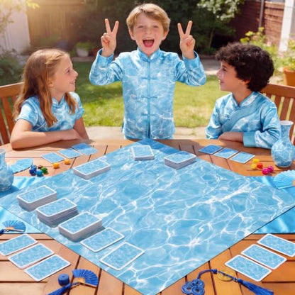 Drydiet Mahjong Mat for Table 31.5 x 31.5 Inch American Mahjong Mat with Carrying Bag, Non-Slip Noise Reduction Table Item for Family Poker Domino Board Game Night & Party Use(Pool Themed) - style: Pool Themed