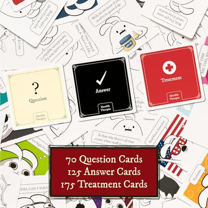 Horrible Therapist: Extra Horrible Edition by Exploding Kittens - A Card Game for 3-8 Players, Ages 17+ - Adult Party Game for Family Night | Build wildly inappropriate therapy comics with friends and family in this viral adult-only party game from The Oa