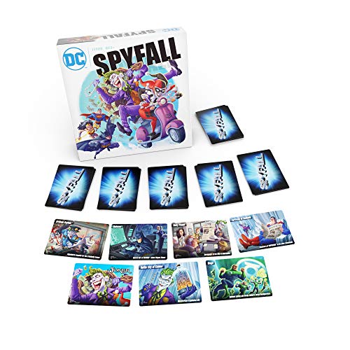 DC Spyfall - The Perfect Party Game - Find The Joker Before Time Runs Out - for 3 to 8 Players - Board Games for Teens and Adults - Featuring Batman, Superman, Wonder Woman, and More - Ages 13+