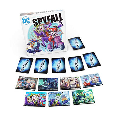DC Spyfall - The Perfect Party Game - Find The Joker Before Time Runs Out - for 3 to 8 Players - Board Games for Teens and Adults - Featuring Batman, Superman, Wonder Woman, and More - Ages 13+