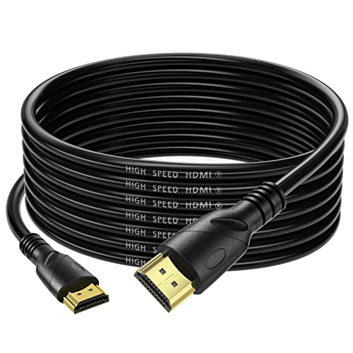 4K HDMI Cable 25ft, Ultra High Speed HDMI 2.0 Cord, 4K@60Hz, 18Gbps, Gold Plated Connectors, ARC Audio Return Channel, Ethernet, Supports 1080P, 3D, HDTV, PC, Laptop, Xbox, PS3, PS4, PS5 - size: 25FT