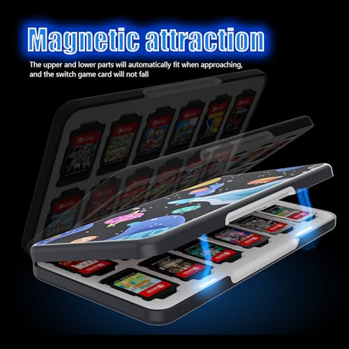 Switch Game Case 24, Switch Game Case Holder, Switch OLED Game Case Storage - Rocket Theme - color: Rocket