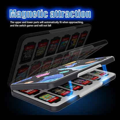 Switch Game Case 24, Switch Game Case Holder, Switch OLED Game Case Storage - Rocket Theme - color: Rocket