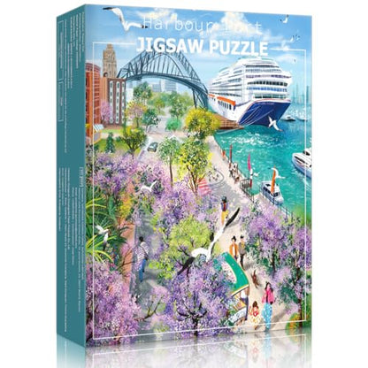 HUADADA Puzzles for Adults 1000 Pieces-Bay Stroll | Eco matte oil print, eye strain relief, tight puzzle piece fit, vibrant colours,gifts for men women - color: Bay Stroll