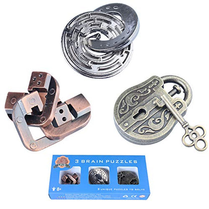 Brain Teaser Puzzle for Adults Puzzles Metal Hole Lock Adult Educational Toy Jigsaw IQ Puzzle (Blue) - color: Blue