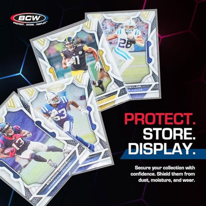 BCW 3x4 Topload Card Holders and Card Sleeves Combo | 200 Clear Plastic Toploaders and 200 Soft Card Sleeves | Protect, Store, and Display Trading Cards | Durable Card Storage Box for Collectors - size: 200 Pack