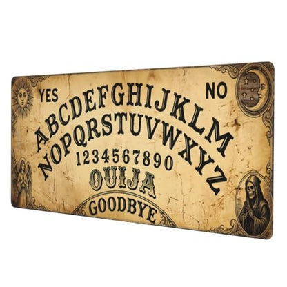 Extended Gaming Mouse Pad, Retro Ouija Board Large Desk Mat 31.5 x 11.8 Inch, Non-Slip Rubber Base Keyboard Pad for Office & Home - color: 15