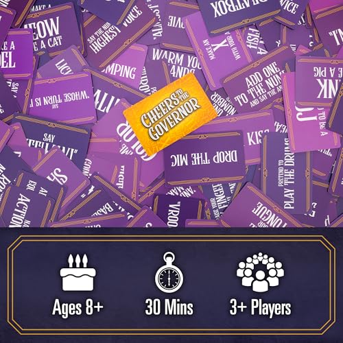 Cheers to The Governor - Card Games - Party Games - Family Games - for Kids 8 and Up - Games for Adults - Family Game Night - Travel Games - Creators of Piles!