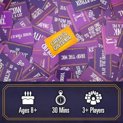 Cheers to The Governor - Card Games - Party Games - Family Games - for Kids 8 and Up - Games for Adults - Family Game Night - Travel Games - Creators of Piles!