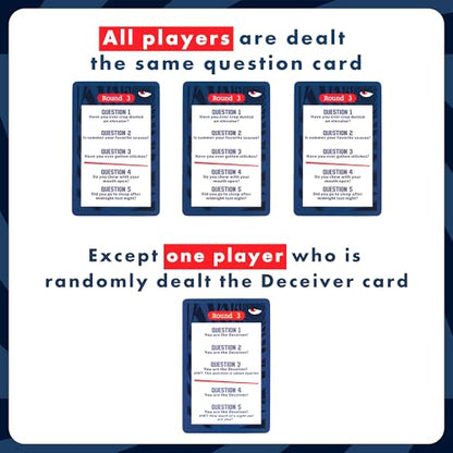 Deceiver: A Social Deduction Card Game for Fun Family Game Nights & Parties