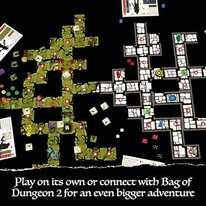 Bag of Dungeon–Fantasy Adventure Board Game for Families & RPG Fans | 1–4 Players, Ages 7+ | Classic Dungeon Crawler | Portable Tabletop RPG with Endless Replayability