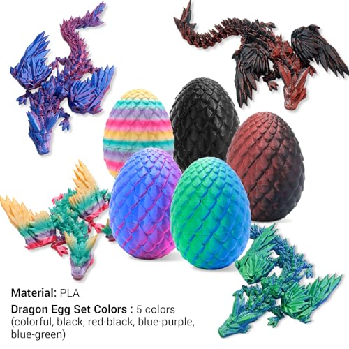 Mystery DND Dice Set, Dragon Egg & Dragon with 7pcs Polyhedral Dice,Over 100 Dice Styles Game Dice Suitable for Dungeons and Dragons,RPG,MTG,Role Playing Table Game - style: Dragon Egg Dice Set A